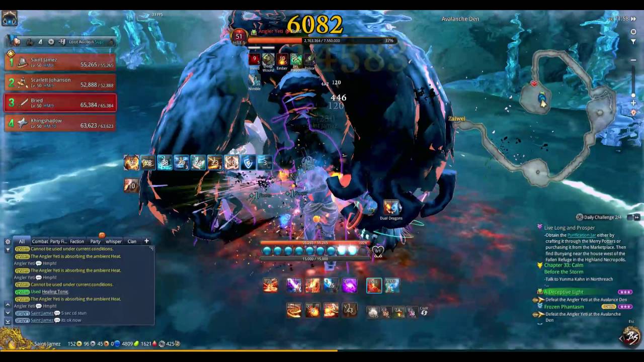 Blade & Soul FM 4 man Avalanche den