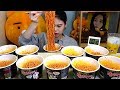 SUB) 도전 불닭볶음면10컵 Korean Fire Noodle Buldak Bokkeummyun 10 Challenge Mukbang eating show