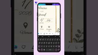Canva Mobile Invitation Card Tutorial ❤️ #shorts @mairanaeem10