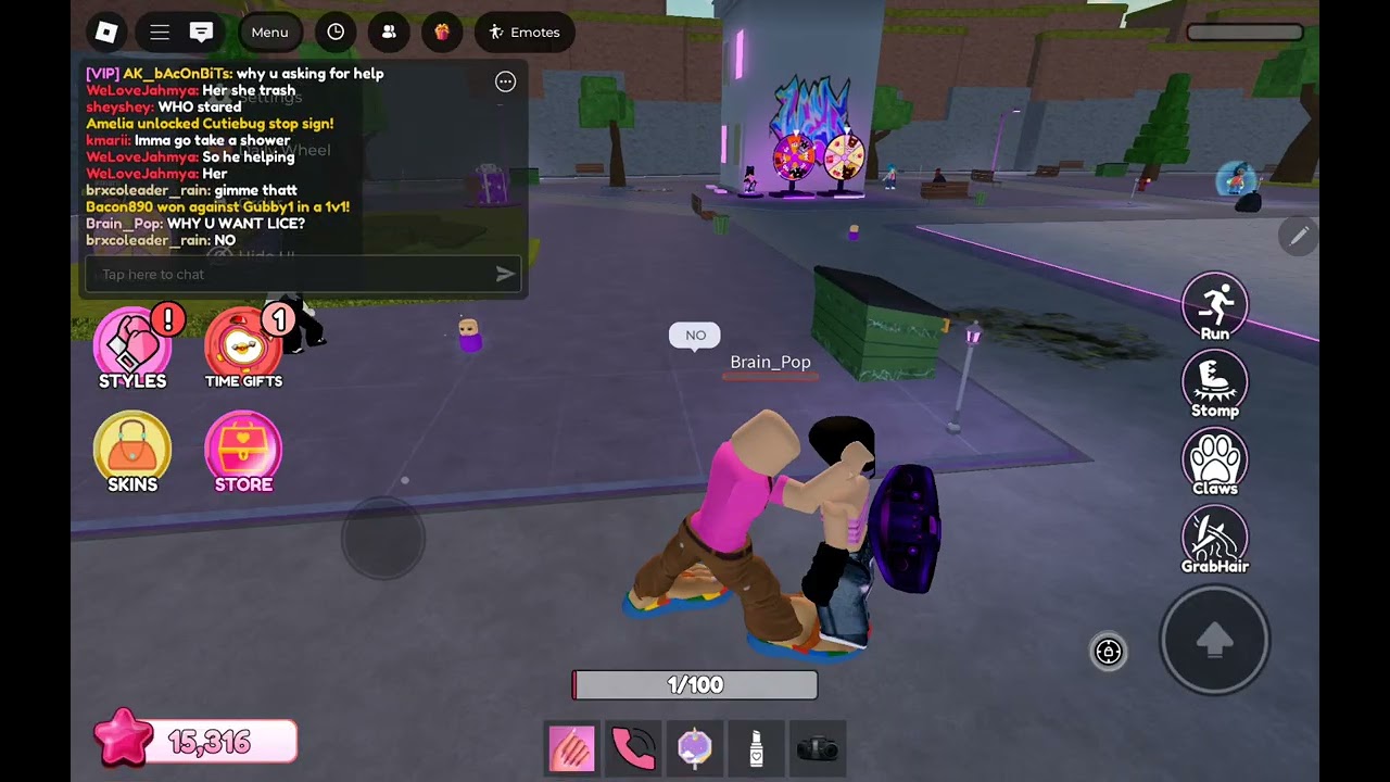 Playing baddies  brawl  for  15  mins and making ppl  baldies💅🙄