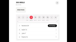 356 Day Bible Plan - Day 75