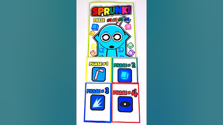 🌈SPRUNKI Aqua | ASMR Phase 1vs2vs3vs4 Squishy #blindbag #papercraft #sprunkiincredibox #squishy