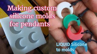 Make our own silicone mold for epoxy resin jewelry making | liquid silicone to silicone mold