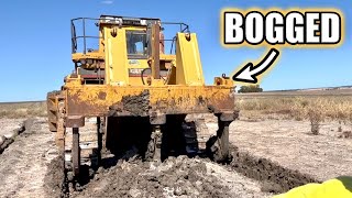 D11 Bulldozer BOGGED - Brad to the RESCUE!! (Vlog 145)