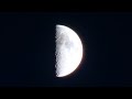 Half Moon Over Cocoa Beach Telephoto Close Up Video