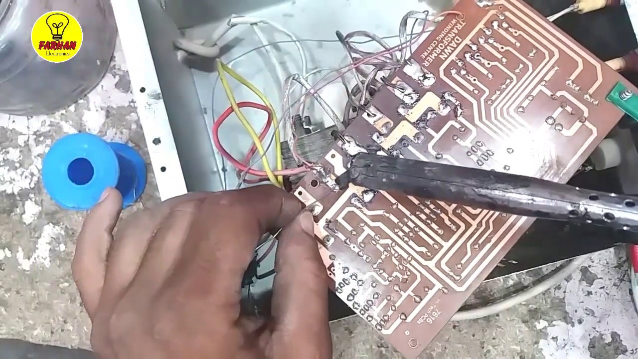 4 Relay Stabilizer Circuit Repair kaise karen 2019 | Farhan Electronics ...