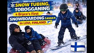 ❄️ Snow Tubing, Tobogganing & Bryce’s First Snowboarding Lesson in Levi, Finland 🏂🛷 screenshot 4
