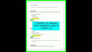 INSURANCE EXAM 7 Secrets to Passing Your Exam in 1 Week | Study Guide 2026 Success Tips &amp; Tricks