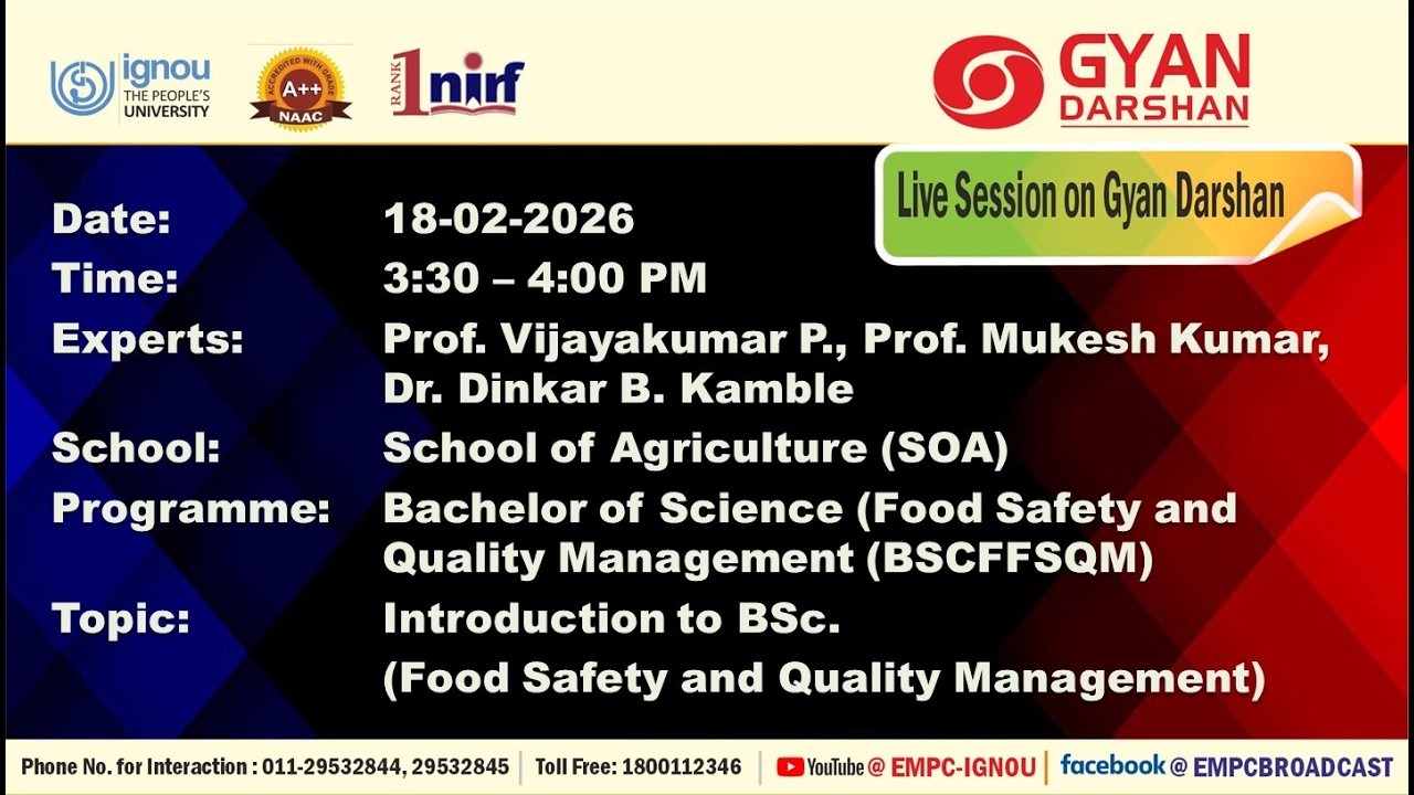 Introduction to BSc. (Food Safety and Quality Management) - YouTube