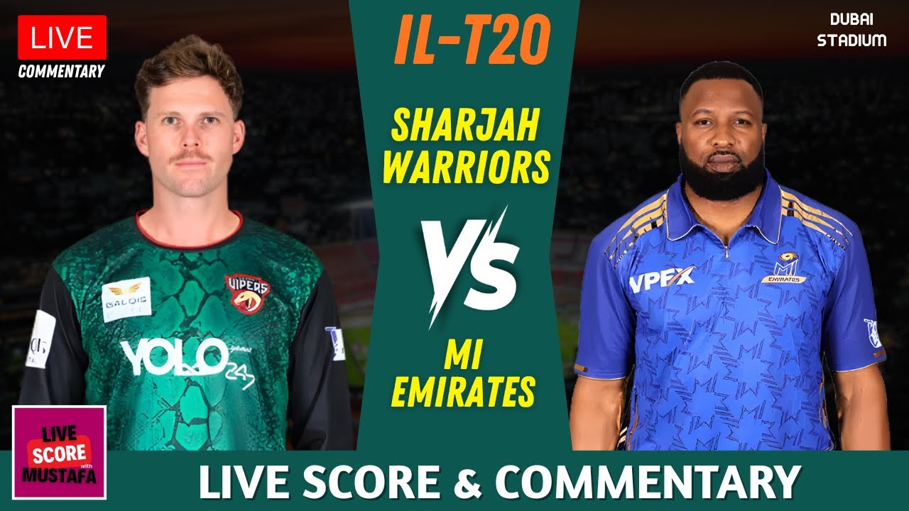 ILT20: DESERT VIPERS vs MI EMIRATES | Live score & commentary with Mustafa