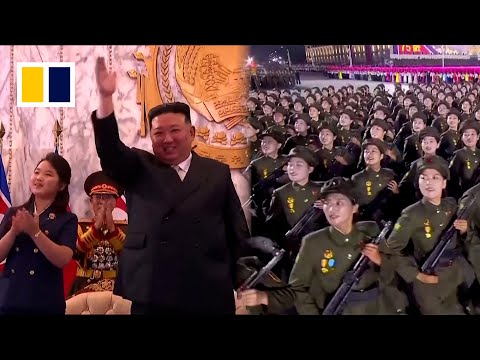 Kim Jong-un attends paramilitary parade marking North Korea’s founding day