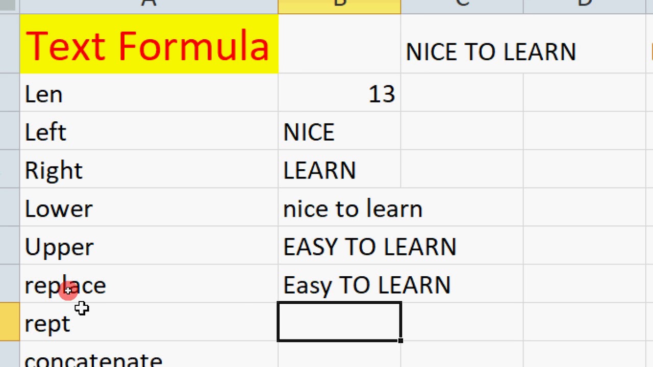Text Formula In Excel YouTube text-formula-in-excel-youtube