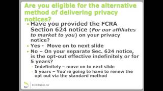 Annual Privacy Notices: How to Comply with the Amended Rule