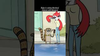 Rigby is ruining Mordecai chances with Margaret.#shorts #anime