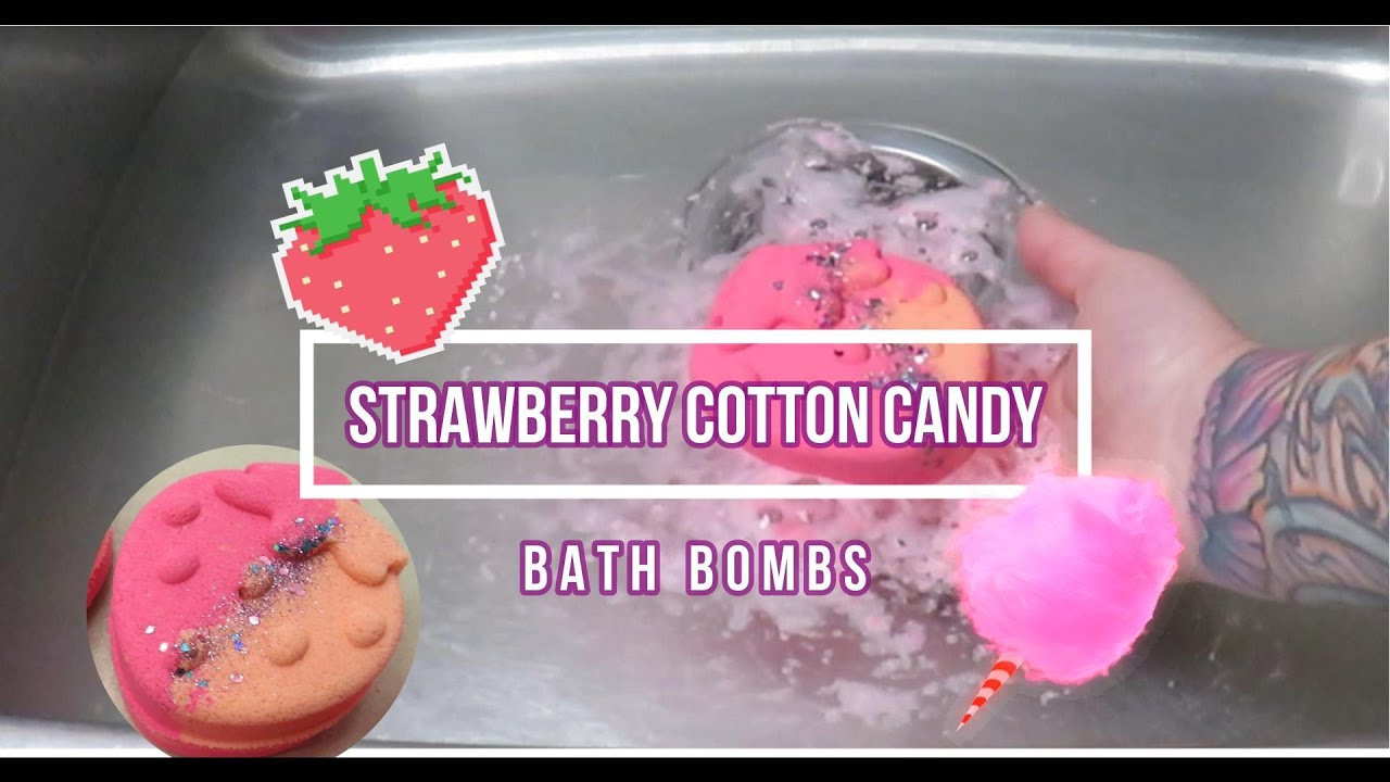 Strawberry Cotton Candy Bath Bombs - 3D mold testing