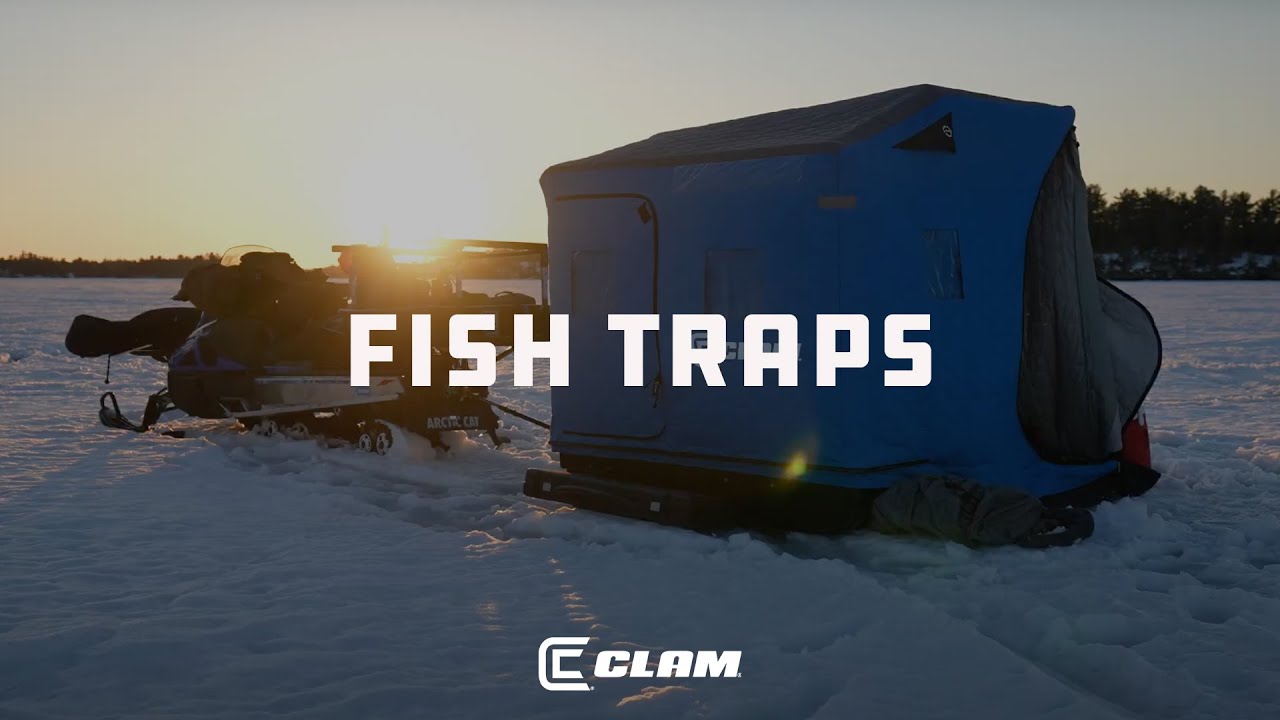 Clam Outdoors FISHTRAP Ice fishing Shelter Line Up YouTube