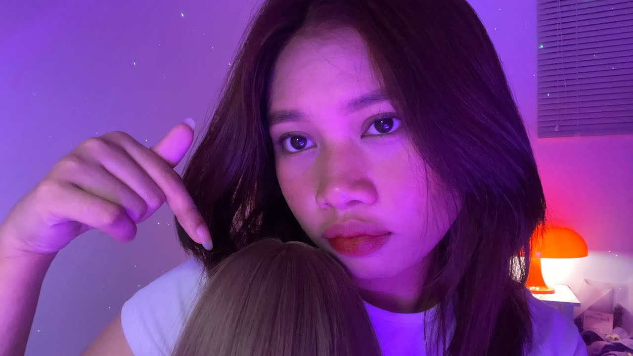 asmr lice check on wig 💆🏻‍♀️ head scratching, mouthsounds | tagalog ver.