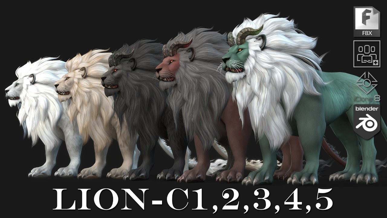 Heavenly Might Lion - Superhive (formerly Blender Market)