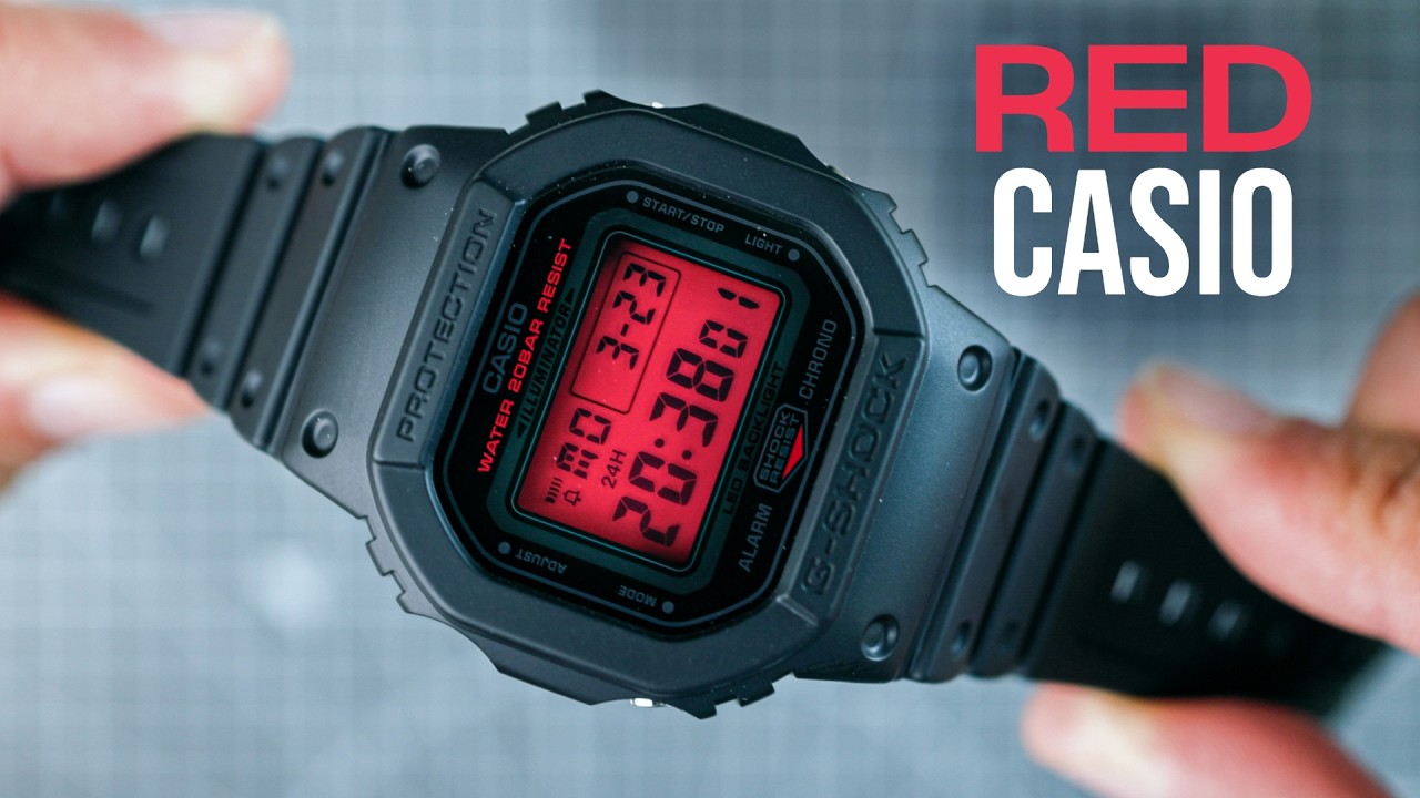 Casio G-Shock DW-5600BBR First Look | All Black with Red Dial