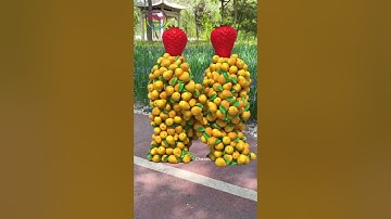 Create humanoid fruits and vegetables🍊🍐stand up, walking and collide... 3D special effects