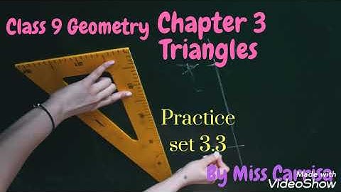 Class  9 Geometry Chapter 3 Triangles practice set 3.3 ssc board