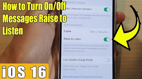 iOS 16: How to Turn On/Off Messages Raise to Listen on iPhone