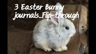  3 Easter Bunny Spring journals,  Flip-through of junk journals (Sold-thank you ❤️)