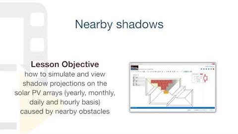 Solarius PV Tutorial - Shadow projection of nearby obstacles - ACCA software