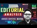 Editorial Analysis | 4th May, 2026 | Vocab, Reading, Grammar, MCQs | The Hindu Analysis