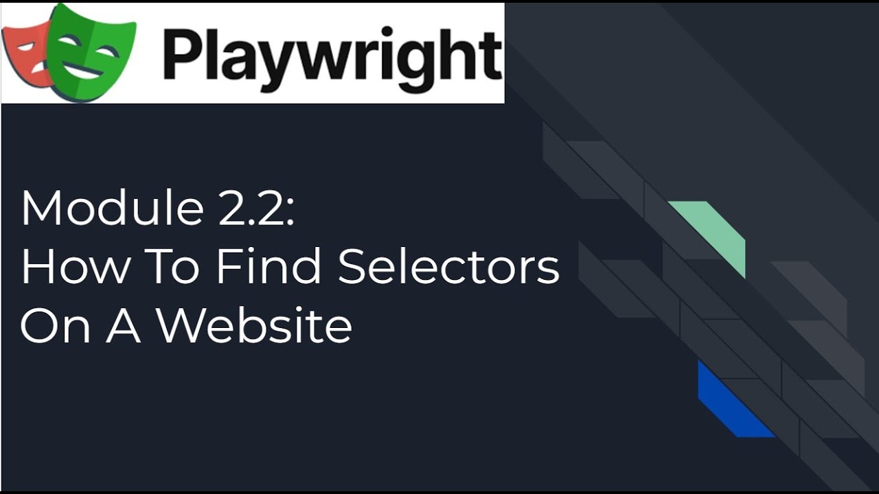 Playwright 2.2 How To Find Selectors On A Website - YouTube