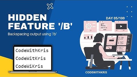 Escape Character in python (\b) | CodeWithKris | Day 5 - No Talking