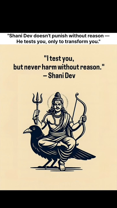 Shani dev quote: I Test You, Never Harm Without Reason 🙏