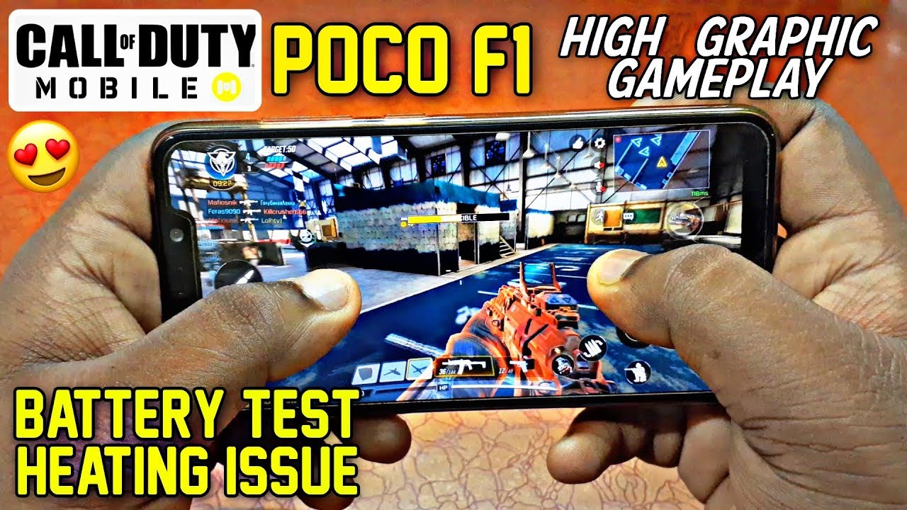 POCO F1: Call Of Duty Mobile HDR Gameplay on High Graphic Settings |  Battery Test + Heating Issue - 