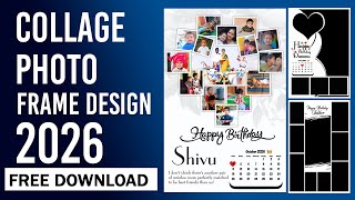 New Collage Photo Frame Design 2026 🔥 | Birthday Special | Free PSD