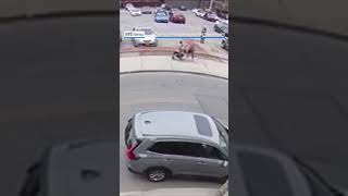Woman and child narrowly escape manhole explosion