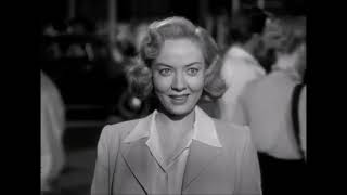 Audrey Totter watches a woman's skirt blow up - The Set Up (1949)