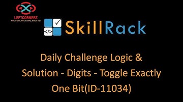 skillrack daily challenge logic and solution - digits- toggle exactly one bit(program id-11034)