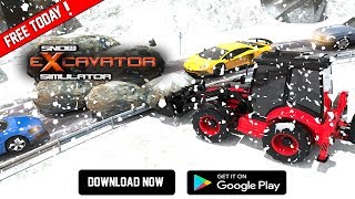 Snow Heavy Excavator Crane Rescue screenshot 5