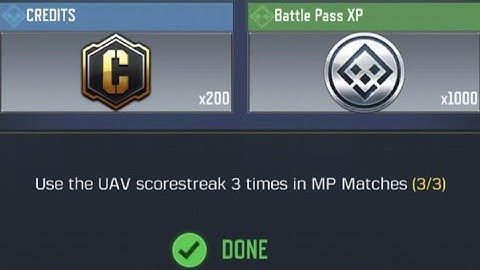 Call Of Duty Mobile Use UAV scorestreak 3 times in MP Matches Task Complete