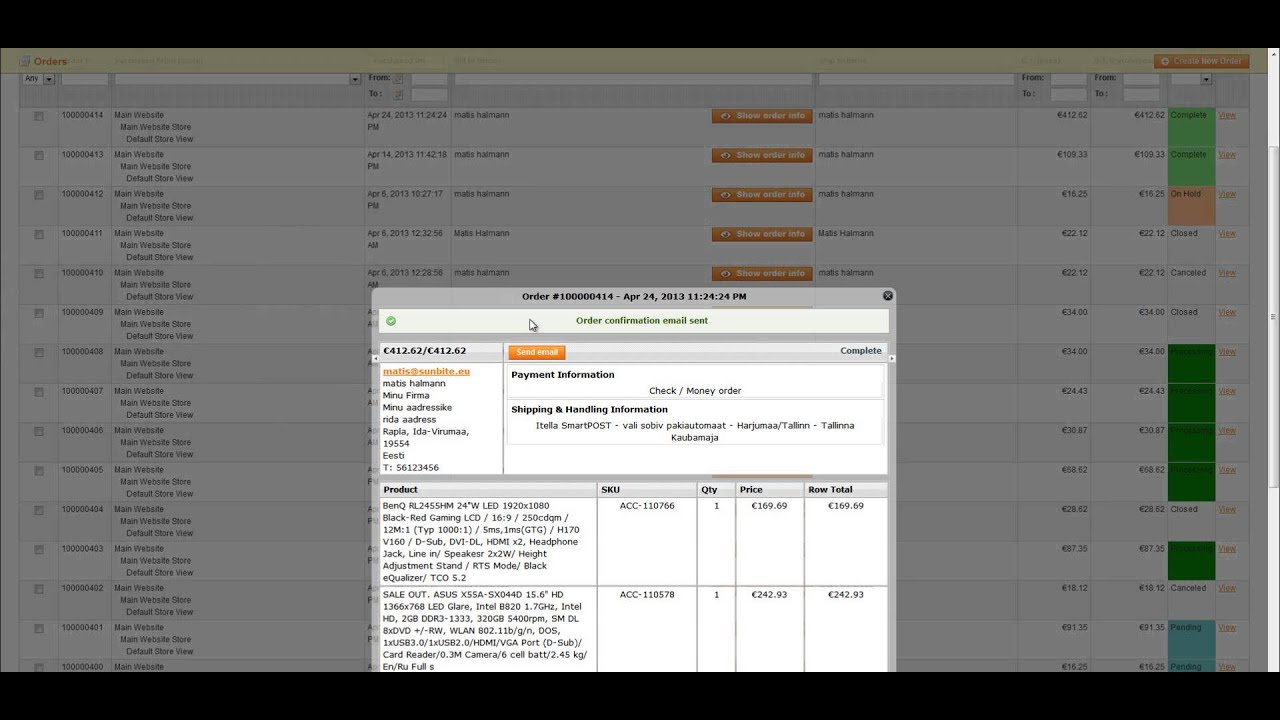 Add Send order confirmation email button for Magento Order Navigator ...