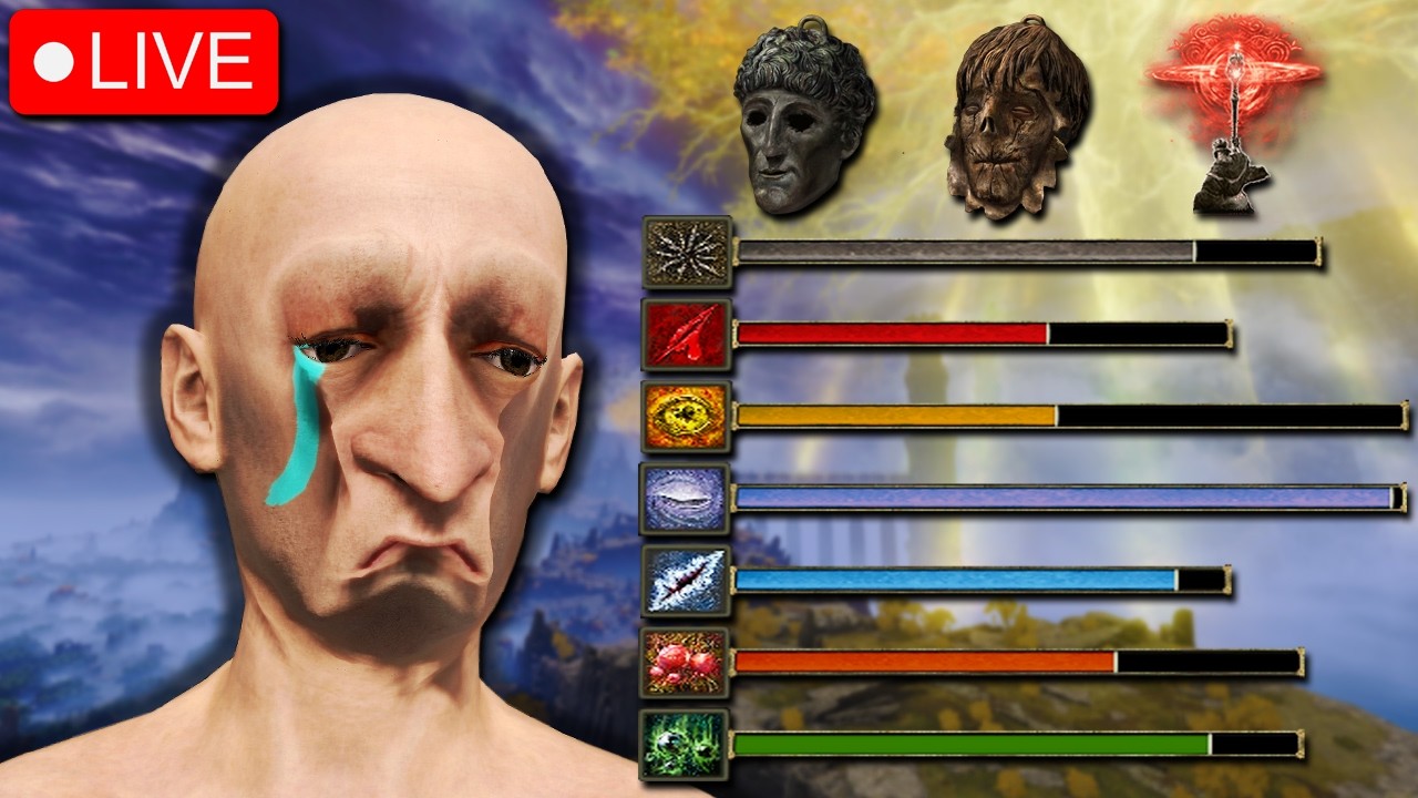 Elden Ring but i have every negative effect EVER (effect list in description) (NOT just status)