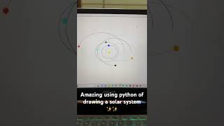 Beautiful solar system of drawing using python programming ✨✨@mdsaqlainm99 #software__codes__2023….✨