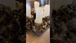 Adventskranz im Leo Style 🖤🤎🖤#leo #leostyle #adventskranz #diyprojects #florist #flowers