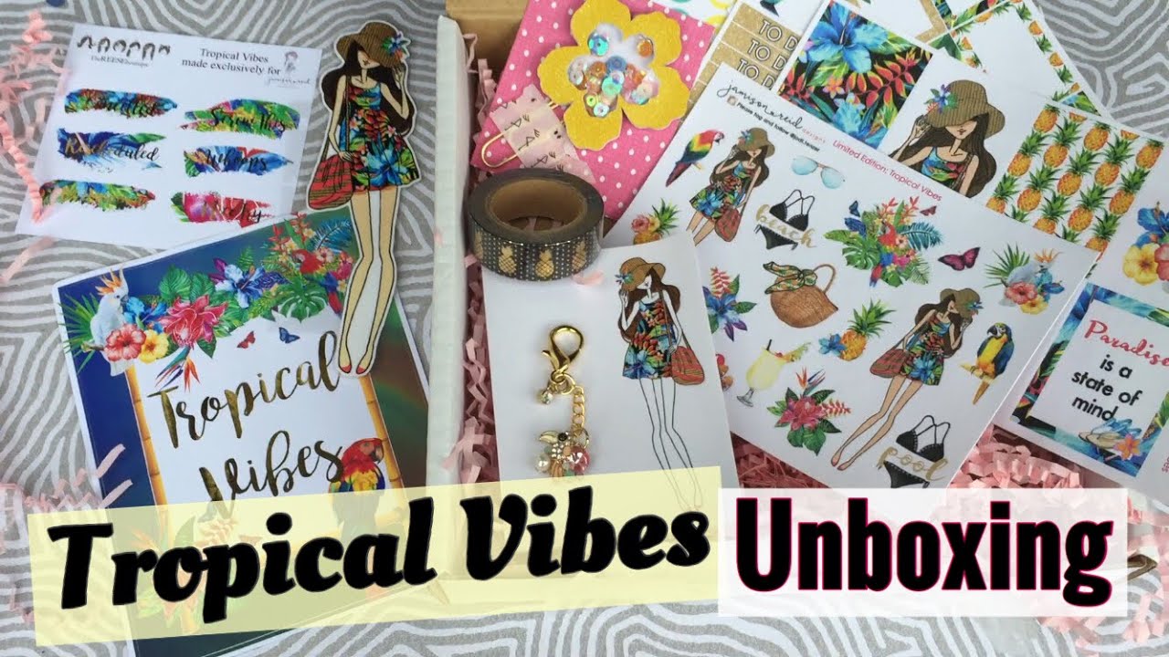 Tropical Vibes Planner Box Unboxing // JamisonReidDesigns | I'm A Cool ...