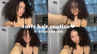 curly hair routine ft. dollar curl club