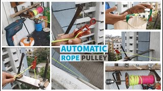 How to Setup Automatic Rope Pulley At Home Balcony