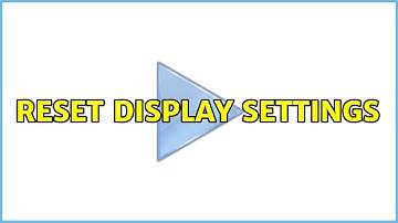 Ubuntu: Reset Display settings