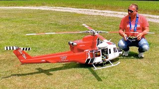 Stunning !!! Huge Rc Bell-412 Giant Rc Scale Model Turbine Helicopter / Flight Demonstration !!!