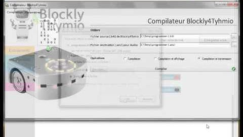 Blockly4Thymio - Exercice 1 - Faire clignoter Thymio