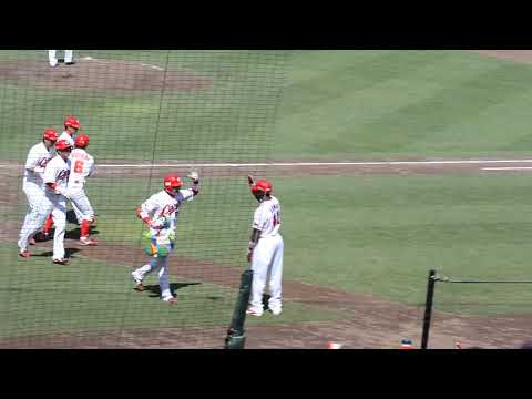 【発掘動画】カープ丸 背番号#63時代のホームラン後のホームイン！